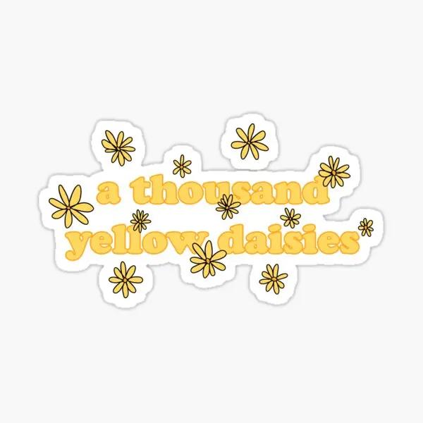 A Thousand Yellow Daisies  5PCS Stickers for Laptop Anime Room Art Window Wall Stickers Kid Car Water Bottles Luggag